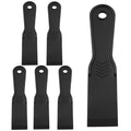6 PCS Plastic Putty Knife Set, Flexible Black Filler Scraper Tools, Wall Scraper Accessory for Wall Repair and Patching