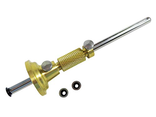 Taytools 464763 Solid Brass Wheel Woodworking Precision Marking Cutting Gauge with 2 Extra Cutters Micro Adjust Head