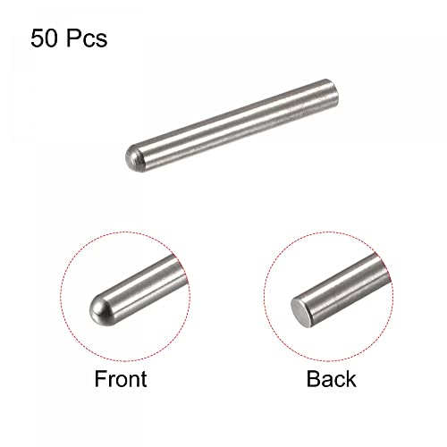 uxcell 3x18mm Dowel Pins, 50pcs 304 Stainless Steel Round Head Flat Chamfered End Dowel Pin Bunk Bed Pins Shelf Pegs Support Shelves Fasten Elements - size: 3x18mm