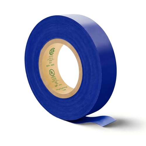 Flame Retardant Blue Electrical Tape; 3/4 Inch * 66 Feet; PVC Electric Tape for Under 600V Electric, Repair, Home Outdoor Indoor Wire Insulation, 5℉ to 221℉ (1, Blue) - color: Blue