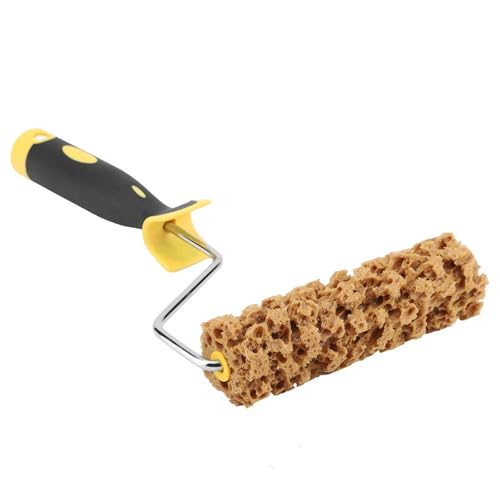 Texture Paint Roller with Handle, Foam Wall Painting Tool for Acrylics, Varnish & Decorative Finishes, 12-Inch Precision Roller Brush