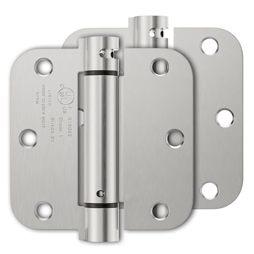 Luxbaro 2 Pack Self Closing Door Hinges 3.5 Inch, Adjustable Tension - color: Brushed Nickel-5/8'', size: 3.5" 2 Pack