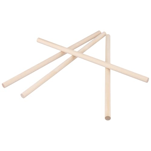 80 Pcs Wooden Dowel Rods, 11.8 x 1/2 Inch, Unfinished Round Wood Sticks for Crafts, Arts, DIY Projects