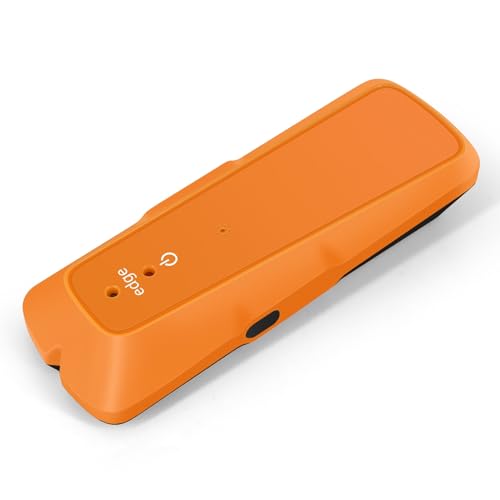 Stud Finder Wall Detector, Electronic LED Sensing Scanner with Audio Alert and Marking Notch for Drywall Plywood Shock Plastic Yellow 1 Pack - color: Orange