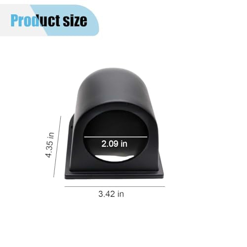BDZMC Universal 2" 52mm Single Hole Gauge Dashboard Pod (Single Hole) - size: Single Hole
