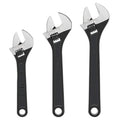 NINEFOX Adjustable Wrench Set 3 Piece Wide Jaw 6 8 10 In for Plumbing Auto