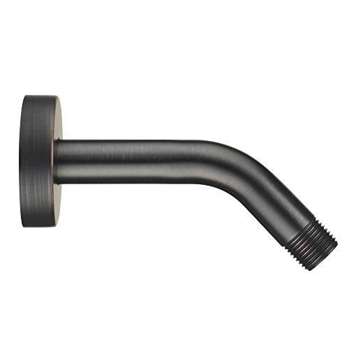 Purelux Shower Arm 6 Inch Universal Replacement Water Outlet PJ0603 Made of Stainless Steel, Flange Included, Oil Rubbed Bronze - color: Oil Rubbed Bronze, size: 6 Inches