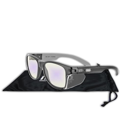 MAGID Gemstone Y50 Performance Anti-Fog Safety Glasses with Side Shields - color: Blue Blocking Lens | Black Frame, size: 48 Pairs
