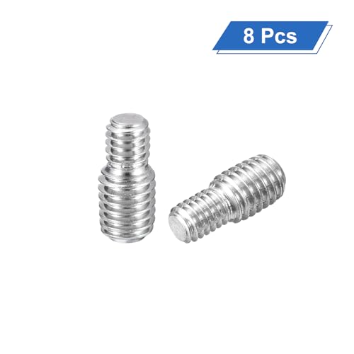 uxcell M4x6mm to M5x6mm Double End Threaded Stud Screw Bolt, 8Pcs 304 Stainless Steel Thread Reducer Adapter for Furniture Machinery Assembly Fastener - size: M4x6mm to M5x6mm