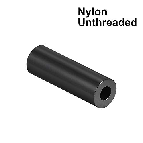 uxcell Nylon Round Spacer Washer 3.2mm ID 7mm OD 18mm Height for M3 Screws Black 100Pcs - size: 3.2mmx7mmx18mm