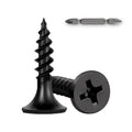 130Pcs Self-Tapping Black Wood Screws with Driver Bit, #6 x 5/8" - size: #6x5/8"