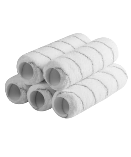 Bates- Paint Roller Covers, 9", Grey Stripes, 5 Pack, Covers for Paint Rollers 9 Inch, 9 Inch Paint Roller Covers, Paint Roller Cover, Paint Roller Covers 9 Inch, Large Paint Roller Covers - color: Grey Stripes, size: 9 Inch, 5 Pack