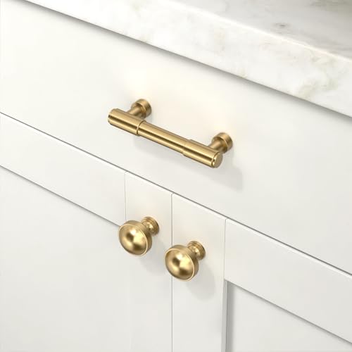 10 Pack Champagne Bronze Cabinet Pulls 3 Inch(76mm) Kitchen Cabinet Handles Cabinet Hardware for Drawer Pulls - color: Champagne Bronze, size: 3" Hole Center