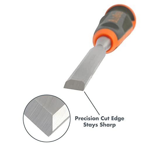 Buck Bros. 74714 5/8-Inch Comfort Grip Wood Chisel, Beveled Edge Wood Chisel for Carpentry and Woodworking - style: Comfort Grip
