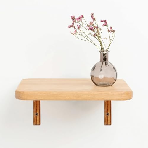 Antrader 2PCS Wooden Shelf Brackets with Screw,5.7"x4.8" L Shape,Dark Brown - color: Dark Brown, size: 5.71"×4.84"×0.79",2pcs