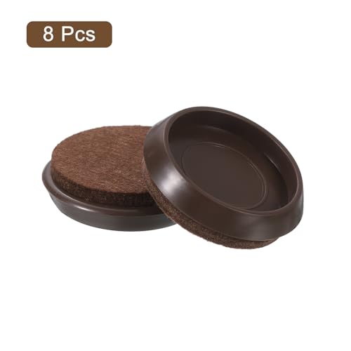 uxcell Furniture Pads, 8 Pcs 1-3/4" Furniture Moving Pads Round Chair Legs Floors Protectors with Felt for Carpet Hardwood Floor Heavy Furniture - size: 1-3/4"