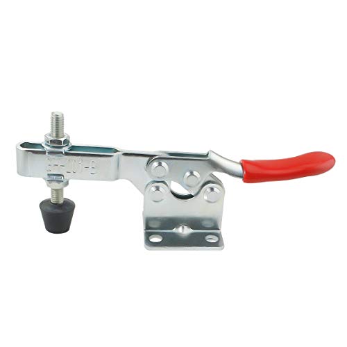 Toggle Clamp 4 Pack 201-B Style Quick Release Toggle Latch Hold Down Clamp Antiskid Red Horizontal Clamp 360Lbs Holding Capacity Quick Release Woodworking Tool - style: 201B, 4PK