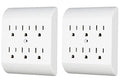 Projectpak 6 Outlet Wall Tap Extender Turns 2 Grounded Outlets into 6 - Easy Install Charging Station | 2 Pack