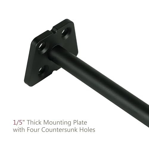 NEODROP 4-Pack 4 Inch Hidden Floating Shelf Bracket, Heavy Duty Blind Shelf Support Hardware | Invisible Wall Brackets for Kitchen, Fireplace Mantel Wood Shelves | Black Powder Coated Solid Steel - size: 4 Inch, style: 4 Pack