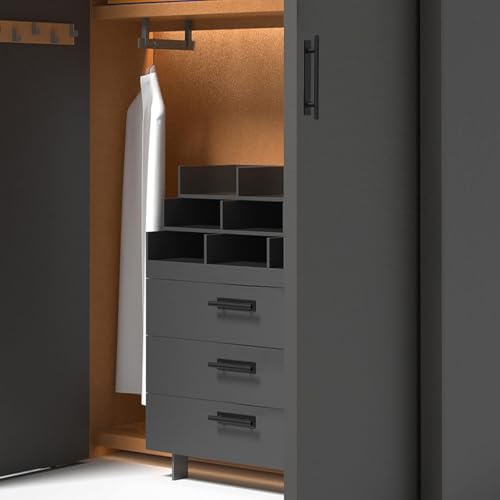 kwa heri 15Pack Self-Stick Push Pull Helper Black Hidden Cabinet Handles ABS Plastic Door Window Wardrobe Instant Cabinet Drawer Furniture Handles