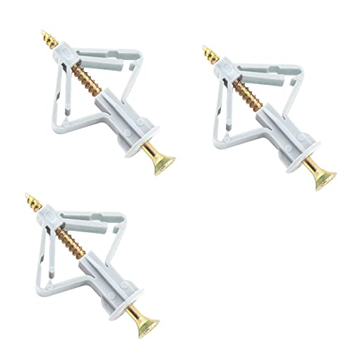 Piutouyar 50 Pcs Drywall Anchors Kit Butterfly Anchors Hollow Wall Anchors