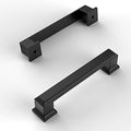 Amerdeco 30 Pack Matte Black Cabinet Pulls 3-3/4" | Cabient Hardware Kitchen Cabinet Handles for Bathroom Drawer Pulls Dresser Pulls ZH0001 - color: Matte Black, size: 3.75" hole center, style: 30 Pack