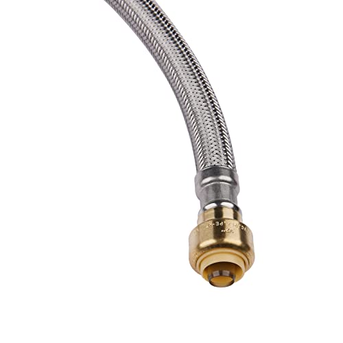 1piece EFIELD 24"Length Flexible Connector,Push-fit 1/2" x 3/4" FIP - size: 24 Inch, style: 1/2x 3/4