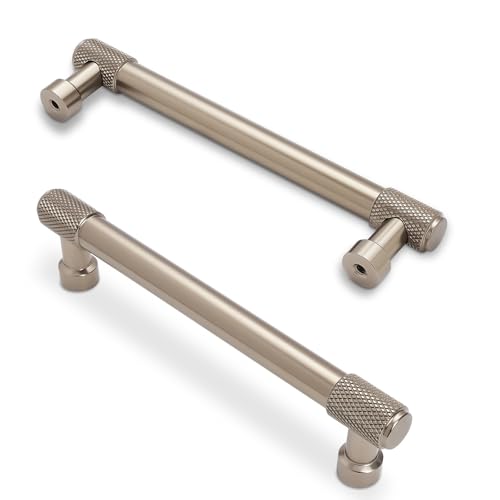 10 Pack 5 inch Champagne Bronze Kitchen Cabinet Handles Knurled Cabinet Pulls Gold Drawer Pulls Kitchen Cabinet Hardware Dresser Handles - color: Champagne Bronze, size: 5" Hole Center