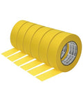 KREFINISH Painters Tape for Cars Vehicles Paint Tape Auto Body Yellow Masking Tape Heat Resistant Automotive Removable No Residue Painting Tape Bulk Set for Paint Booth, 1.41in-60 yards/6rolls - size: 1.41in-6rolls
