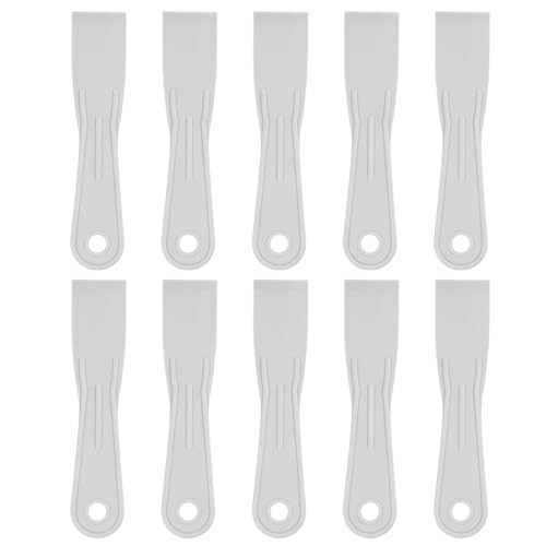 HARFINGTON 10pcs Putty Scraper 1.6" Width 1.7mm Thin Flexible Plastic Putty Knives for Taping Drywall Spreading Painting Wall Scratching Gray - size: 1.6"