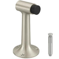 Heavy Duty 6″ Door Stopper, Solid Brass Commercial Grade, Floor Mount - Satin Nickel Finish (US15) - color: Satin Nickel