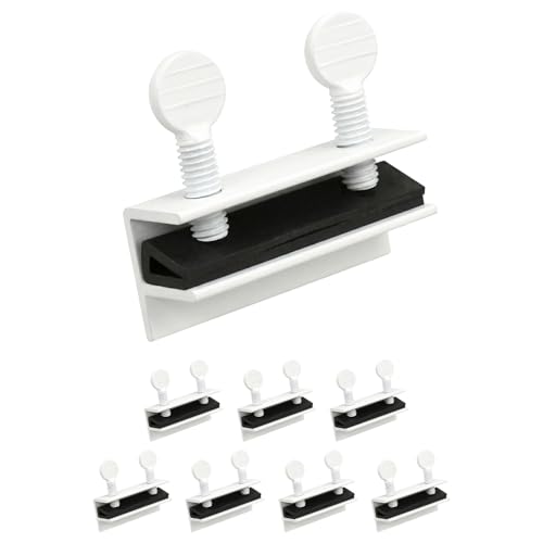 "Nuk3y Sliding Window Security Locks with Rubber Gasket (White, 8 Pack)" - color: White, size: 8 Pack