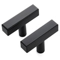 Ravinte 3 Pack Black T Bar Square Cabinet Knobs 2in Cabinet Pulls | Matte Black Finish, Solid Metal, Easy Install, Screws Included, Hardware, Kitchen, Bathroom, Drawers, Cabinets - color: Black, size: 3 Pack, style: Square