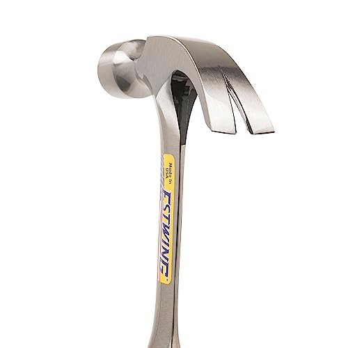 Estwing Framing Hammer - 22 oz Curved Claw with Smooth Face & Shock Reduction Grip - E3-22CR - size: 22 oz Standard Handle, style: Smooth Face