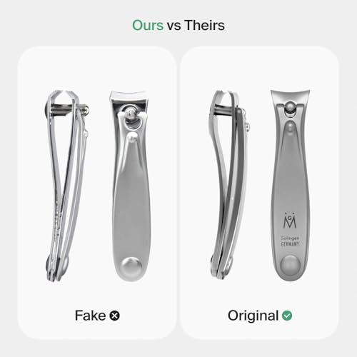 GERMANIKURE Toenail Clipper, 8 cm, Solingen Germany, Leather Case - size: Large (8 cm)