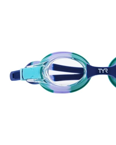 TYR Kids' Swimple Goggles - Colorful Swim Goggles for Beginners - color: Clear/Purple