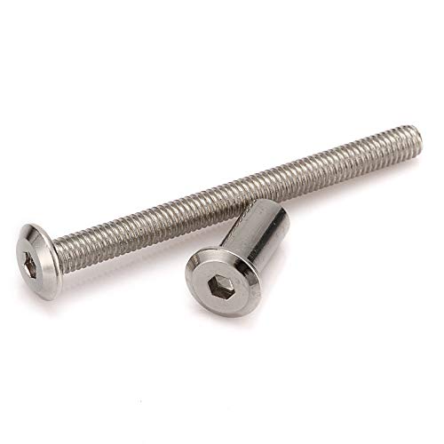 10pcs M6 Furniture Joint Connector Bolt & Cap Nut Kit 60MM - size: 60mm (10pcs)