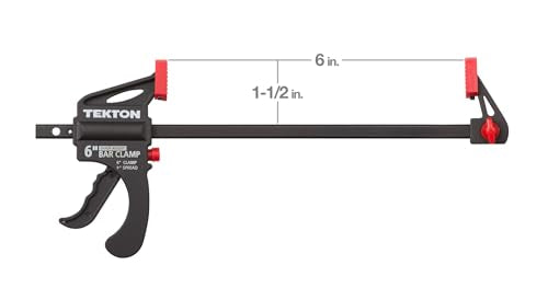 TEKTON 6 Inch Ratchet Bar Clamp / 9 Inch Spreader | 39180 - size: 6 in. / 9 in., style: Single Clamp