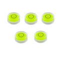 5Pcs Small Circular Bubble Levels with Double Sided Adhesive Bottom Mini Little Stick-on Bubble Spirit Level Measuring Layout Tools Levels (15x6mm) - size: 15x6mm