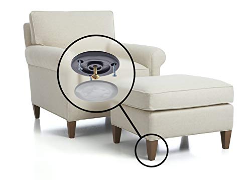 GorillaGlides CB503 2 Inch Furniture Sliders/Screw On Glide Floor Protectors (Set of 4 Glides) Large Furniture Feet Glides for Carpet and Hard Surface Sliding, Round - size: 2 Inch Furniture - 4 Pack