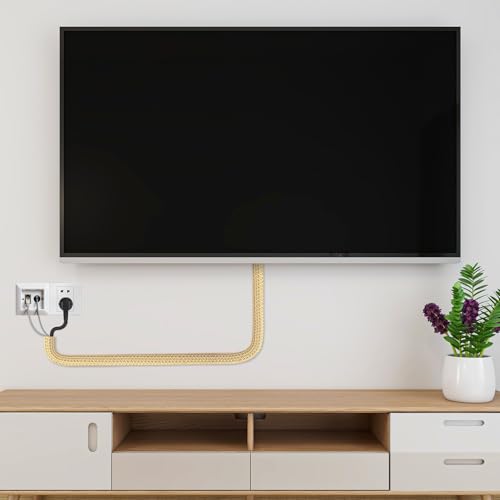Cable Management Sleeve, Split Design, 25FT - 1 Inch, Beige - color: Beige, size: 1"-25ft