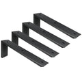 WINKER Countertop Support Bracket 4 Pack Heavy Duty 1/2" Thick Hidden L Shelf Bracket 16" x 6" x 2.5" Metal Corbels for Quartz/Granite/Wood/Concrete/Laminate Countertops, Black - size: 16″x6″x2.5″-1/2" thick, style: Black-4Pack