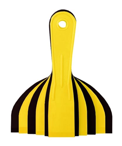 Bates 6 Pack Plastic Putty Knife Set - Black & Yellow, Paint Scraper, Spackle Tool, Spreader - color: Black and Yellow, size: 1.5, 2, 3, 4, 5, 6 Inches, 6 Pack
