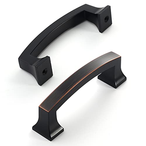 Amerdeco 10 Pack Oil Rubbed Bronze Cabinet Pulls 3" - color: Oil Rubbed Bronze, size: 3" hole center