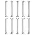 PATIKIL Hex Chicago Screws, 10 Set Binding Screw Posts M6 x 65 mm Connecting Hex Drive Socket Cap Bolt Nuts for Scrapbook Leather Belt Album Photo Furniture Repair, Silver - size: M6 x 65