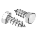 25 Pcs Hex Head Lag Screws 3/8"x1" SS 18-8 (304) Lag Bolts - color: Silver, size: 3/8"x1"
