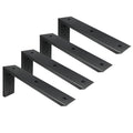 WINKER Countertop Support Bracket 4 Pack Heavy Duty 1/2" Thick Hidden L Shelf Bracket 12" x 6" x 2.5" Metal Corbels for Quartz/Granite/Wood/Concrete/Laminate Countertops, Black - size: 12″x6″x2.5″-1/2" thick, style: Black-4Pack