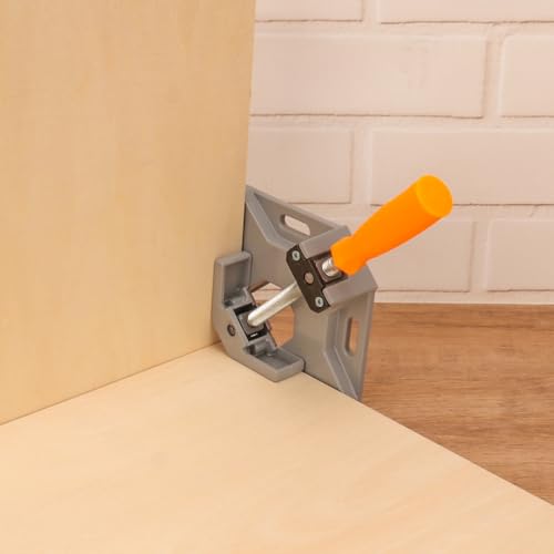 4 PCS Corner Clamps for Woodworking, Premium 90 Degree Right Angle Clamps, Adjustable Swing Jaw Aluminum Frame Clamps for Precise and Easy Fixing - size: 4 PCS Clamping Range 2 Inch