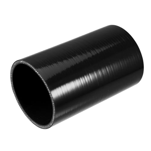 uxcell 3.25" ID 6" Length 4-Ply Reinforced High Temp Straight Coupler Silicone Reducer Hose Black for Car Intercooler Intake Piping Straight Silicone Hose - size: 3.25" ID