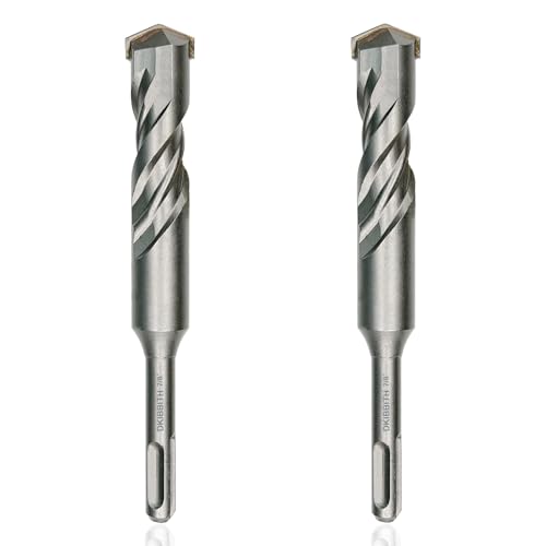 2-Piece 7/8" SDS Plus Drill Bits Rotary Hammer Drill Bit Set, Carbide Tipped for Drilling Concrete Cement Porcelain Tiles Ceramic Pots Stone Brick, Diameter 22mm, 160mm Long, SDS Plus Shank - size: 2 Pcs 7/8", style: 6"